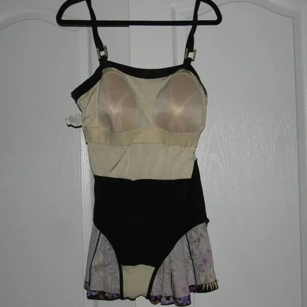 It FIGURES! Slender Thighs Floral Swim Dress 18W